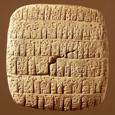 Sumerian tablet with cuneiform script